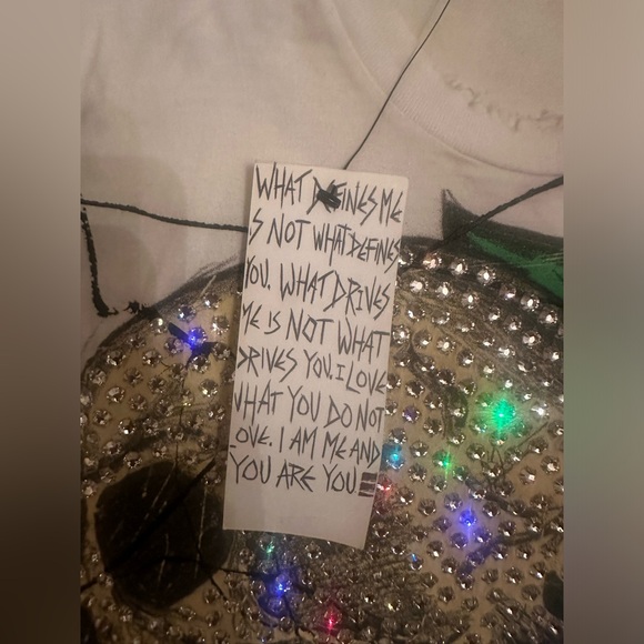 Y2K DOM REBEL SWAROVSKI CRYSTAL SKULL SHIRT HAND-PAINTED AND SIGNED BY DESIGNER - Picture 7 of 14